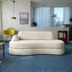 Sofá Cama Urban 1,60m tecido bouclé porcelana - Imagem 4