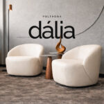 Poltrona giratória Dalia em couro - Imagem 2