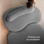 Sofá Cama Urban 1,40m 3 lugares tecido Grafitte Pet Friendly - Imagem 6