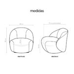 Poltrona giratória Dalia em couro - Imagem 4