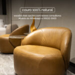 Poltrona giratória Dalia em couro - Imagem 5