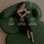 Sofá Cama Urban 1,60m 2 lugares tecido Musgo Pet Friendly - Imagem 11