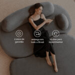 Sofá Cama Urban 1,80m 3 lugares tecido Grafitte Pet Friendly - Imagem 13