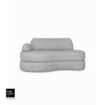 Sofá Cama Urban 1,40m tecido bouclé stone