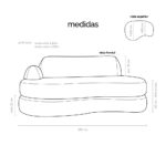 Sofá Cama Urban 1,80m 3 lugares tecido Musgo Pet Friendly - Imagem 4