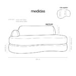 Sofá Cama Urban 1,60m tecido bouclé stone - Imagem 3