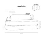 Sofá Cama Urban 1,40m tecido bouclé stone - Imagem 3