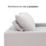 Sofá Tuim Clean reclinável em até 7 posições
