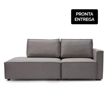 Sofá Retrátil 2 Lugares Clausi 2,2m Com Chaise Lateral