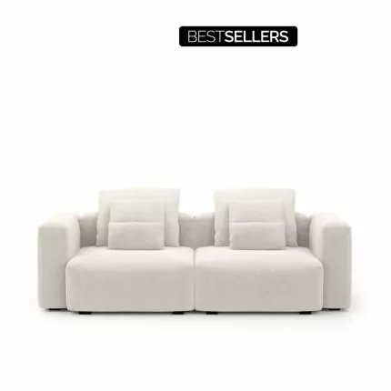 Sofá Glow 2 Lugares Retrátil com Encosto Fixo