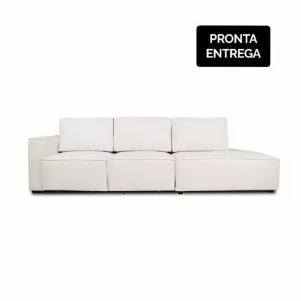 Sofá Clausi Ilha 3 Lugares Com Chaise 3,05m