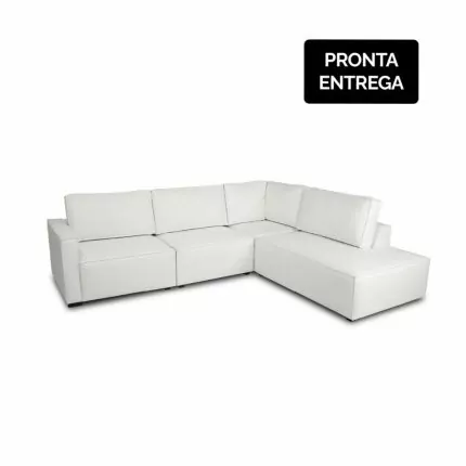 Sofá Clausi 4 Lugares Assentos e Encosto Fixo